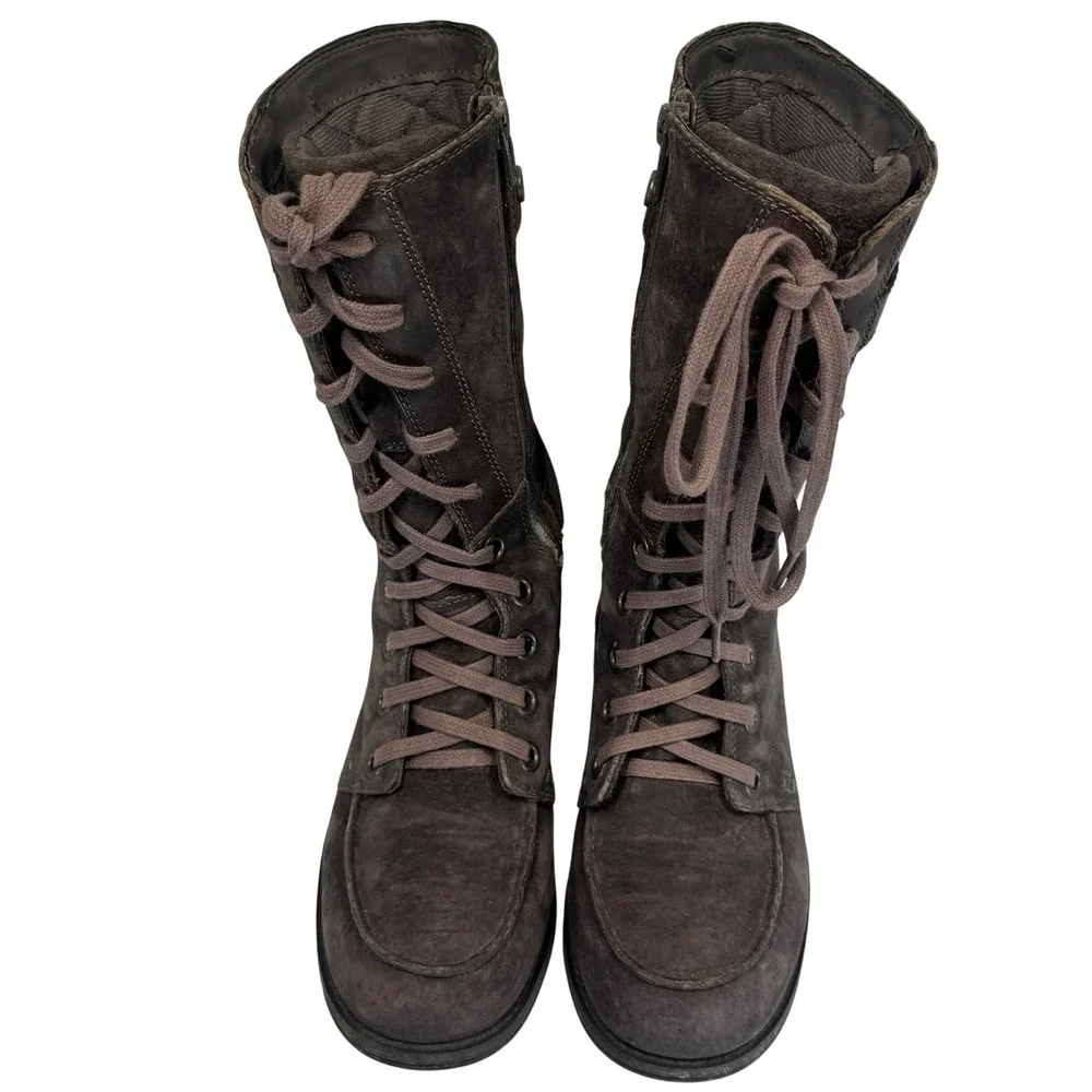 The North Face Ballard Lace II Suede Waterproof Primaloft Boots Grey Women 6.5
